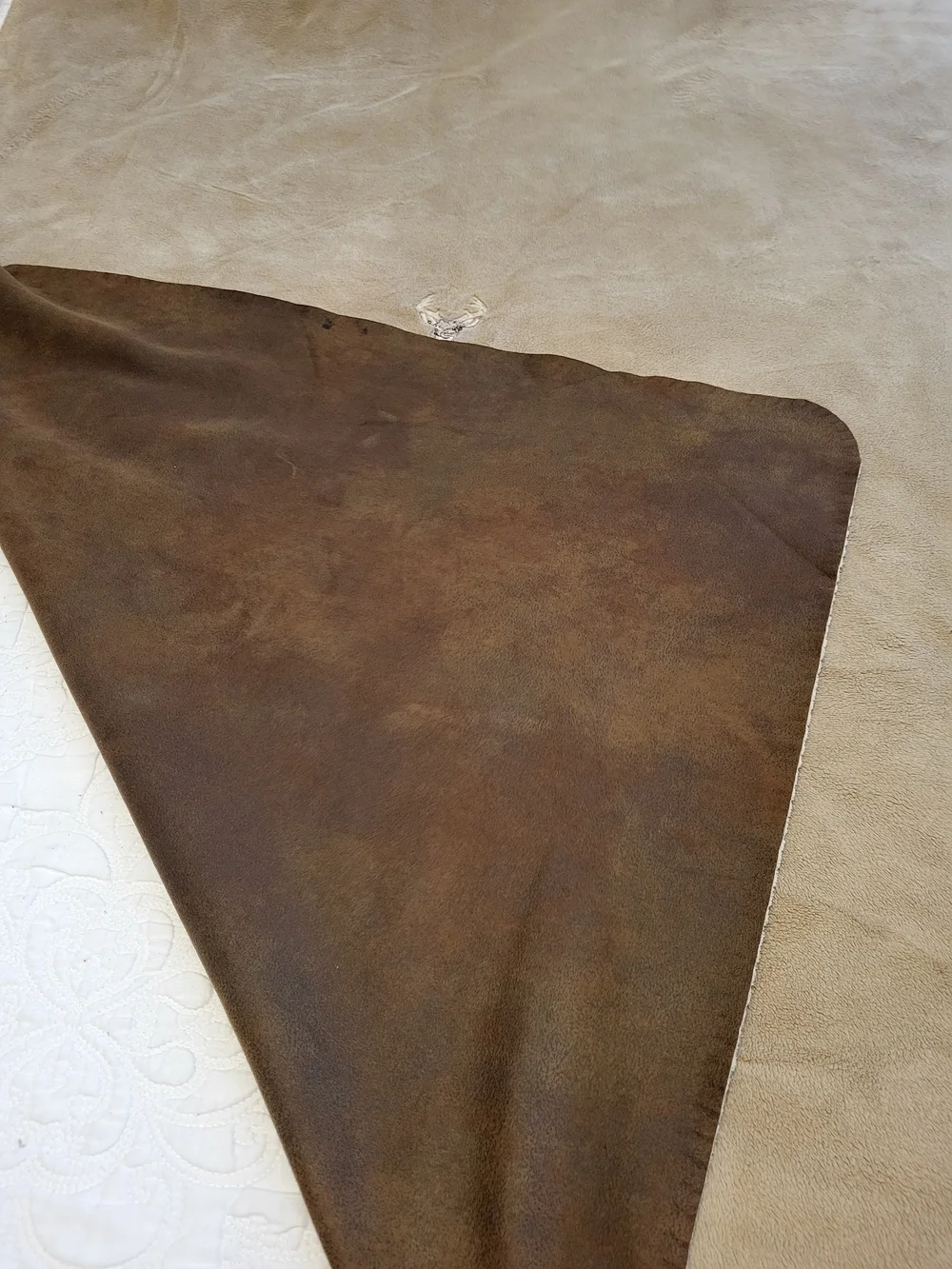 Brown Deer Embroidered Throw Blanket - Classic Cabin Accent